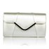 LSE00329A -  Silver Flap Clutch purse