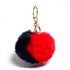 AGC1015 - Navy / Red Faux Fur Bag Charms