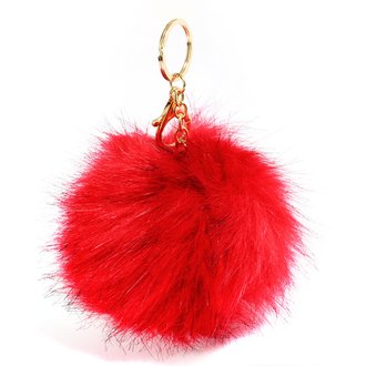 AGC1016 - Fluffy Fur Red Bag Charms