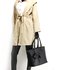 AG00531 - Black Tote Bag With Bow Charm