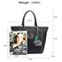 AG00404 - Wholesale & B2B Black Tote Bag With Faux-Fur Charm Supplier & Manufacturer