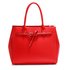 AG00447 - Red Tote Handbag Features Buckle Belts