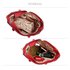 AG00420 - Burgundy Split Design Tote Handbag