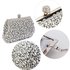 AGC00296 - Silver Vintage Beads Pearls Crystals Evening Clutch Bag