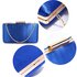 LSE00314 - Blue Satin Clutch Evening Bag