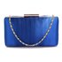 LSE00314 - Blue Satin Clutch Evening Bag