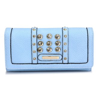 LSP1041A - Blue Purse/Wallet With Crystal Decoration