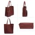 AG00549 - Burgundy Tote Bag With Removable Pouch