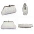 AGC00347 - Ivory Crystal Satin Evening Clutch Bag