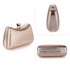 AGC00360 - Pink Hard Case Diamante Crystal Clutch Bag