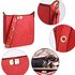 AG00566 - Red Twist Lock Cross Body Bag