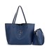AG00567 - Reversible Navy/Grey Large Tote Bag - Fits laptops up to 15.4''