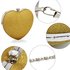 AGC00357 - Gold Glitter Hardcase Heart Clutch Bag