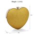 AGC00357 - Gold Glitter Hardcase Heart Clutch Bag