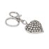 AGCK1045 - Sparkly Silver Metal Rhinestone Heart Bag Charm