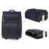 AGT0016 - Navy Holdall Travel Trolley Luggage With Wheels - CABIN APPROVED