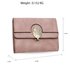 AGP1102 - Pink Flap Metal Owl Design Purse / Wallet