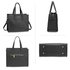 AG00592 - Black Anna Grace Fashion Tote Bag