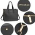 AG00592 - Black Anna Grace Fashion Tote Bag