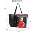AG00595 - Black Anna Grace Fashion Tote Bag With Tassel