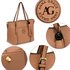 AG00595 - Nude Anna Grace Fashion Tote Bag With Tassel