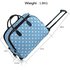 AGT00309 - Blue Travel Holdall Trolley Luggage With Wheels - CABIN APPROVED