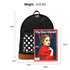 AG00620B - Black Polka Dot Print Backpack School Bag