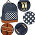 AG00620B - Navy Polka Dot Print Backpack School Bag