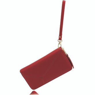 AGP5011 - Red Women's Zip Around Purse / Wallet