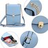 AG00586 - Blue Flap Twist Lock Cross Body Bag