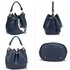AG00615 - Navy Drawstring Bucket Bag With Pouch