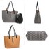 AG00567P - Reversible Black/Nude Large Tote Bag With Pouch