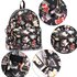 AG00186E - Black Teddy Bear Print Backpack School Bag