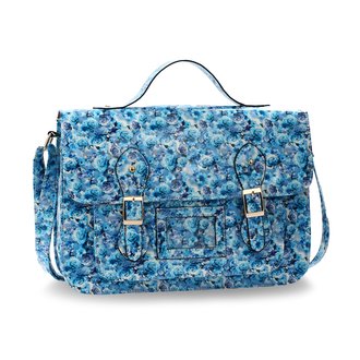 AG00672 - Blue Floral Design Satchel