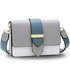 AG00692 - Grey / White / Blue Flap Cross Body Shoulder Bag