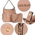 AG00696 - Nude Shoulder Bag With Pouch