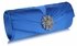 LSE00104 - Wholesale & B2B Blue Crystal Flower Satin Clutch Supplier & Manufacturer