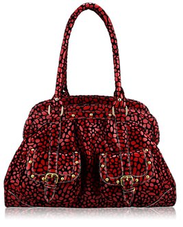 LS00129 - Red Animal Print Tote Shoulder Handbag