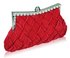 LSE0079 - Red Crystal Evening Clutch Bag