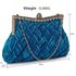 LSE0079 - Royal Blue Crystal Evening Clutch Bag