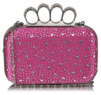 LSE00119- Wholesale & B2B Women's Pink Knuckle Rings Evening Bag Supplier & Manufacturer