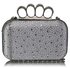 LSE00119- Silver Women's Knuckle Rings Evening Bag