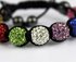 LSB0011-Multi coloured Shamballa Bracelet Crystal-Disco Ball Friendship Bead