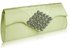 LSE00133- Ivory Sparkly Crystal Satin Clutch purse