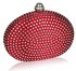 LSE00124 - Red Diamante Hardcase Clutch Bag