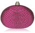 LSE00124 - Pink Diamante Hardcase Clutch Bag