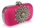 LSE00134-Wholesale & B2B Pink Sparkly Crystal Satin Clutch purse Supplier & Manufacturer