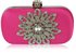 LSE00134-Wholesale & B2B Pink Sparkly Crystal Satin Clutch purse Supplier & Manufacturer