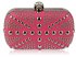 LSE00135-Wholesale & B2B Pink Studded Clutch Bag With Crystal-Encrusted Skull Clasp Supplier & Manufacturer