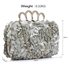 LSE00145- Silver Grey Women's Knuckle Rings Evening Bag